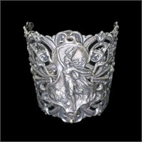 Silver fashion fantasy cuff with gift box