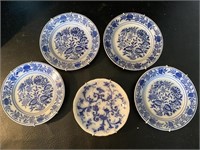5 flow blue plates