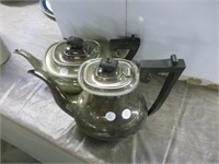 SILVER PLATE TEA POTS