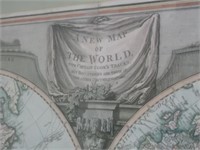 MAP OF THE WORLD FRAMED PRINT