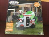 GEMMY MONSTER AMBULANCE INFLATABLE 8FT TALL