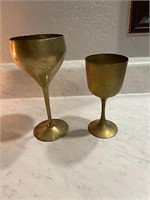 Vintage Brass Drinking Glass Lot