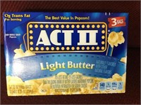 ACT II LIGHT BUTTER POPCORN 3 PACK