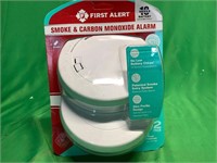 2 pack combination smoke/carbon monoxide alarm
