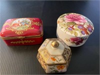 Nippon Royal Stafford & France trinket boxes