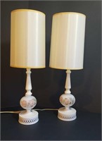 Pair Vintage Bedroom Lamps