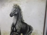 ORIG HORSE PAINTING ON CANVAS ARTIST OOOPER