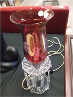 CRANBERRY PRISM LAMP
