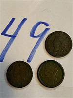 1831,1846,1851 ONE CENT COINS
