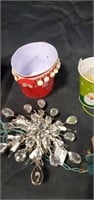 Wind chime , buckets and star for Christmas tree