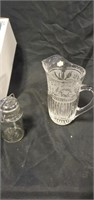Pitcher and candle holders