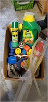 Glue gun and cleaner sprays and siphon pump