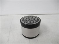 Herb Grinder, Silver With Crystal Catcher And