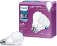 Philips 462259 Led 60W A19 Daylight (5000K)-3 Pack