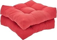 Tufted Outdoor Seat Patio Cushion - Pack of 2,