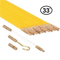 Ram-Pro 33-Feet Fiberglass Fish Tape Cable Rods,