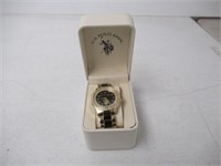 "As Is" U.S. Polo Assn. Gold Bedazzled Watch