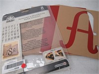 "Used" FolkArt Stencil Paper, Alphabet & Monogram