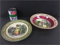 Assiettes en porcelaine  décorative de collection