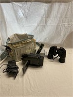 Camcorder And Binoculars