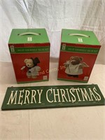 Bear Kit And Christmas Sign