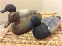 (3) Vintage Wooden Duck Decoys