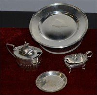 Lot of 3 Sterling & 1 .800 Silver Servers