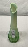 Vintage Opalescent Green Drip Vase