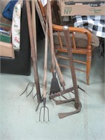 6 long handle yard tools