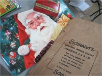 2 Schraffs fold out Santa displays and tin