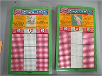 2 vintage store punch cards