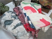 fabric, quilt parts, batik piece, doilies