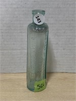 Antique Aqua Coloured Bottle - Healy & Bigelow