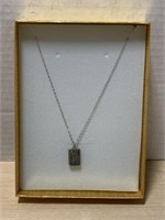 Necklace 18" Sterling Silver With Locket Pendant