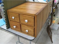 oak desk top file box