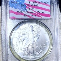 2001 Ground Zero Silver Eagle PCGS - MS69