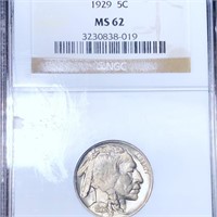 1929 Buffalo Head Nickel NGC - MS62