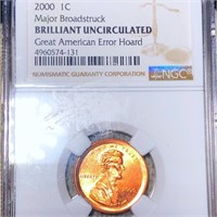 2000 Lincoln Memorial Cent NGC - BU BROADSTRUCK