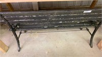 Iron/wood bench 4ft wide