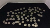 Various coins: US half-dollars