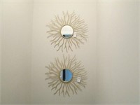2PC GOLD WALL MIRRORS