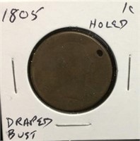 1805 Draped Bust One Cent Coin