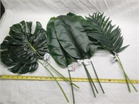 (8) Large Artificial Plant Leaves