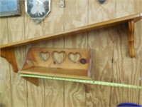 (2) Wooden Wall Shelfs