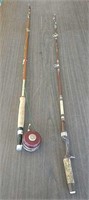 South bend custom vintage fishing rod and 6-ft