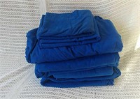 Blue flannel sheet set - pillowcase, regular