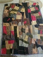 Lap Size Handmade Crazy Quilt