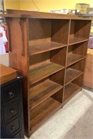 Large bookcase arts & craft style solid oak with