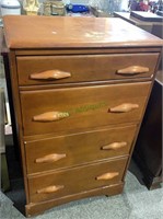 Vintage 1950s 4 drawer dresser medium size