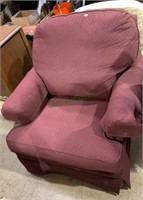 Plum purple overstuffed armchair (536)